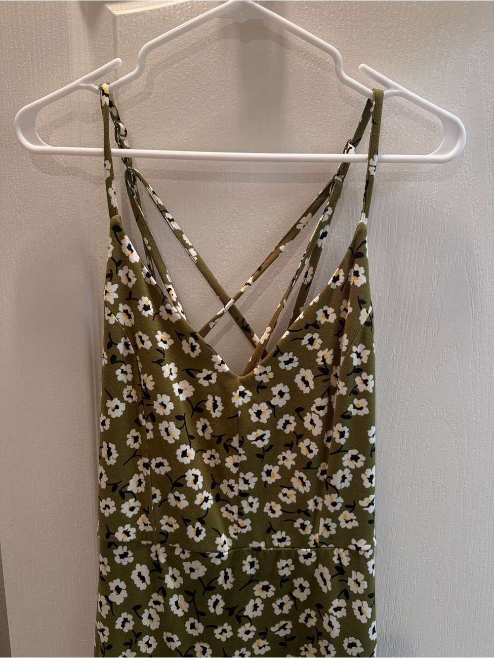 Market & Spruce Olive Green Floral Maxi Dress - Picture 5 of 9
